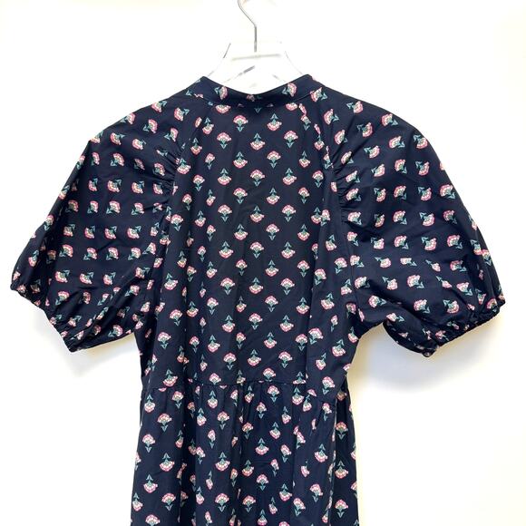 NWOT Ann Taylor Floral Puff Sleeve Shirt Dress Sz M - Picture 9 of 11